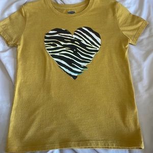 mustard yellow tee for girls